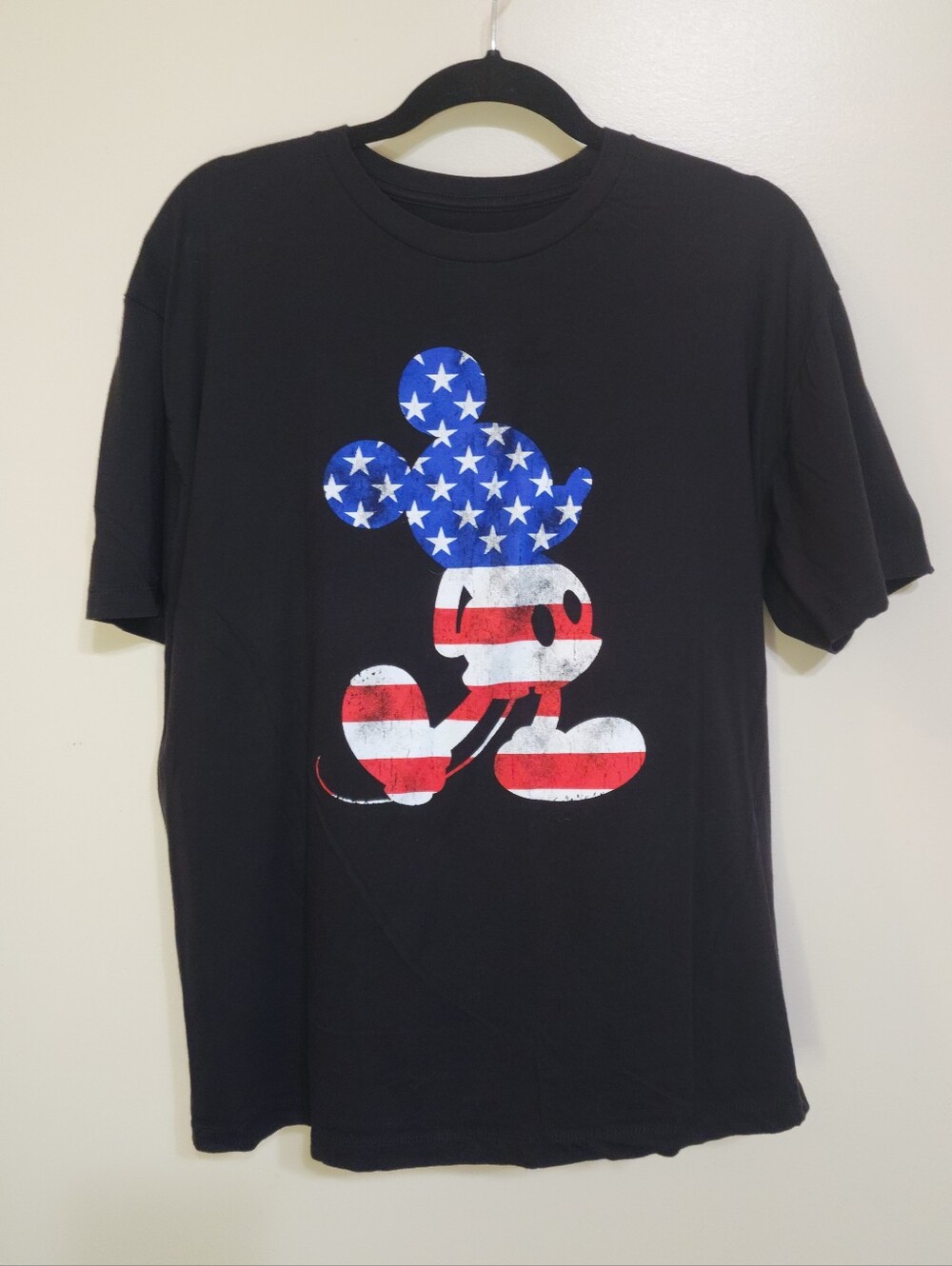 Disney Mickey Mouse Flag T-Shirt Mens XL USA 4th July American Patriotic